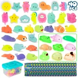Mochi Squishy Set Mitgebsel Kindergeburtstag Gastgeschenke 40 Stück - BONNYCO | Kleine Geschenke für Kinder sie leuchten im Dunkeln, Mitbringsel Kindergeburtstag Gastgeschenk | Pinata Füllung