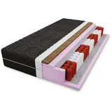 Deine Möbel 24 Taschenfederkernmatratze, Schwarz, H4, 80x200 cm, atmungsaktiv, antibakteriell, Schlafzimmer, Matratzen Shop, Matratzen, Taschenfederkernmatratzen