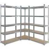 Estexo Eckregal Metall 180x70x40 cm verzinkt