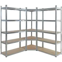 Estexo Eckregal Metall 180x70x40 cm verzinkt