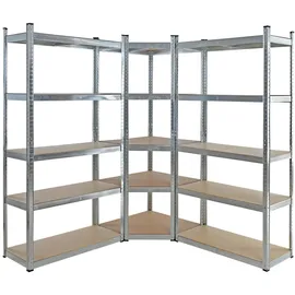 Estexo Eckregal Metall 180x70x40 cm verzinkt