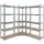 Estexo Eckregal Metall 180x70x40 cm verzinkt