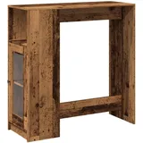 vidaXL Bartisch mit Regal Altholz-Optik 101x40x103,5 cm Holzwerkstoff