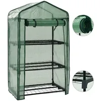 vidaXL Mini-Gewächshaus 0,69 x 0,49 x 1,25 m grün