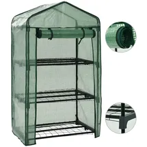 vidaXL Mini-Gewächshaus 0,69 x 0,49 x 1,25 m grün