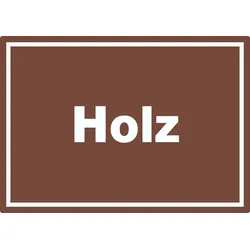 Holz Mülltrennung Aufkleber mit Text A6 (105x148mm)