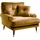 trends by hg Loungesessel TOKIO Mikrofaser 100 x 88 x 100 cm Gelb