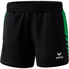 Erima Six Wings Worker Shorts Damen - schwarz/smaragd 36
