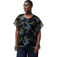 Ulla Popken Druckbluse blau XL-XXL