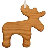 Mitienda mit Liebe gemacht Christbaumschmuck aus Holz Elch, Geschenkanhänger, Geschenkanhänger, Holzschmuck, Anhänger aus Kirschbaum