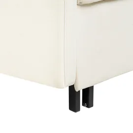 Beliani Schlafsofa 2-Sitzer Hovin Stoff Hellbeige