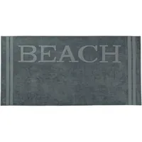 ZOLLNER Strandtuch,, Grau, 100x200 cm, Oeko-Tex® Standard 100, Badtextilien,