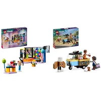 LEGO Friends Karaoke-Party, Musik-Spielzeug für Mädchen und Jungen ab 6 Jahren & Friends Rollendes Café, Kleines Bäckerei-Spielzeug
