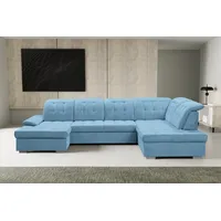 WERK2 Wohnlandschaft »Kordula-New U-Form«, Sofa in U-Form mit Schlaffunktion & Bettkasten, Schlafcouch