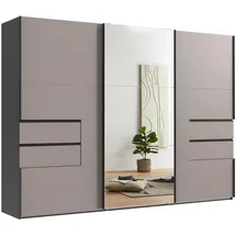 luma-home Schwebetürenschrank 22057 300 x 216 x 65 cm Grau/Sand Grau