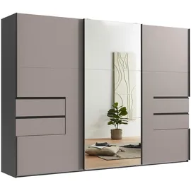 luma-home Schwebetürenschrank 22057 300 x 216 x 65 cm Grau/Sand Grau
