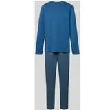 SCHIESSER Pyjama Casual Essentials Blau 56