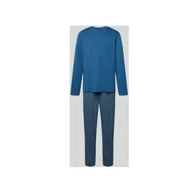 SCHIESSER Pyjama Casual Essentials Blau 56