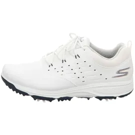 SKECHERS Damen Go Pro 2 Spiked Wasserdichter Golfschuh, weiß/Marineblau, 37