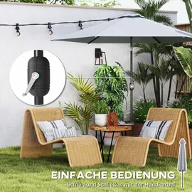 Outsunny Balkonschirm 295 x 295 cm Grau