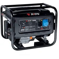 Rato R6000 AVR - Benzin-Stromerzeuger mit AVR-Regelung und Elektrostarter 6 kW - Dauerleistung 5.5 kW - 230V