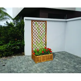 hardin 1fachgut Pflanzkasten mit Rankhilfe 180 x 80 x 38 cm Braun