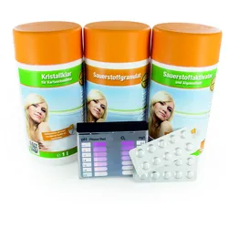 Pool Sauerstoff Starterset, Chlorfrei, 4-teilig, Aktivsauerstoff, Wasserpflege
