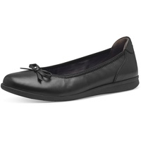 TAMARIS Damen Ballerinas Leder Schleife, Schwarz (Black Nappa), 37 EU