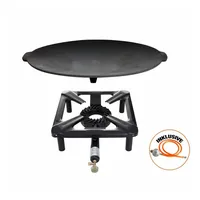 All'Grill Hockerkocher-Set Gasbrenner + Grillschale Ø 45 cm inkl. Gasschlauch Regler