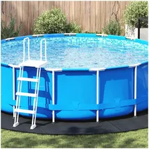 vidaXL Runde Poolabdeckung schwarz Ø 458 cm