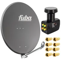 Fuba Satelliten-Komplettanlage DAL 800 A Satellitenantenne 80cm Anthrazit LNB