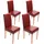 Mendler Esszimmerstuhl Littau Leder rot 4er Set
