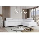 99rooms Owen Ecksofa Kunstleder SOFT Weiß Rechts