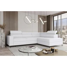 99rooms Owen Ecksofa Kunstleder SOFT Weiß Rechts