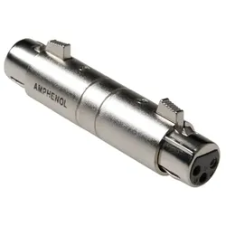 Amphenol AC3F3FW, XLR 3P, XLR 3P, Metallisch