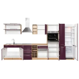 kochstation Küchenzeile KS-Eton 390 cm lila