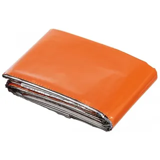 MFH Isomatte Rettungsdecke, silber- und orangefarben beschichtet, (Packung), silber- und orangefarben beschichtet orange|silberfarben