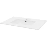 Luxebath ECD Germany Waschbecken Waschtisch 810x465x175mm Keramik Weiß mit