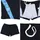 Aquarti Badehose Jungen Schwimmhose Schwarz/Blau 164