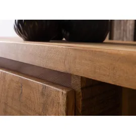 Wolf Möbel Highboard 140 x 150 x 40 cm Akazie lackiert / Beige