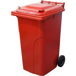 Abfall- und Wertstoffsammelbehälter / 2-Rad Container (F) -  rot / rot / 580