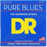 DR Strings Pure Blues (PHR-10/52) – Saiten E-Gitarre, Pure Nickel, Round Core, Medium/Heavy 10-52 - Handgefertigt in den USA