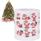 Weihnachten Toilettenpapier Weihnachtsmann Klopapie Weihnachten Toilettenpapierrollen Weihnachten Muster Toilettenpapier Streich Weihnachten Party Serviette Party für Urlaub Winter Geburtstagsfeier