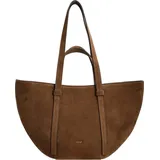 ABRO Schultertasche Leather Suede Shopper COSMO M Camel