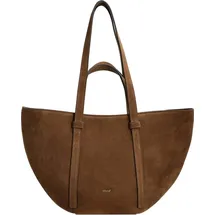 ABRO Schultertasche Leather Suede Shopper COSMO M Camel