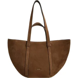 ABRO Schultertasche Leather Suede Shopper COSMO M Camel