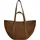 ABRO Schultertasche Leather Suede Shopper COSMO M Camel