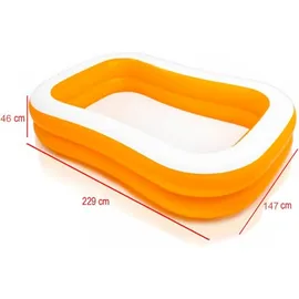 Intex Mandarin Swim Center Family Planschbecken 229 x 147 x 46 cm