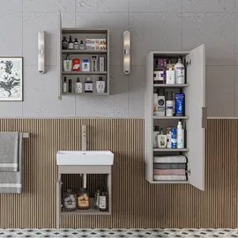 roomartstore.de Lycia 50 Hochschrank 35 x 50 x 35 cm Weiß Holz