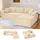 COMHOMA Eckcouch Cordstoff 2-Sitzer Beige